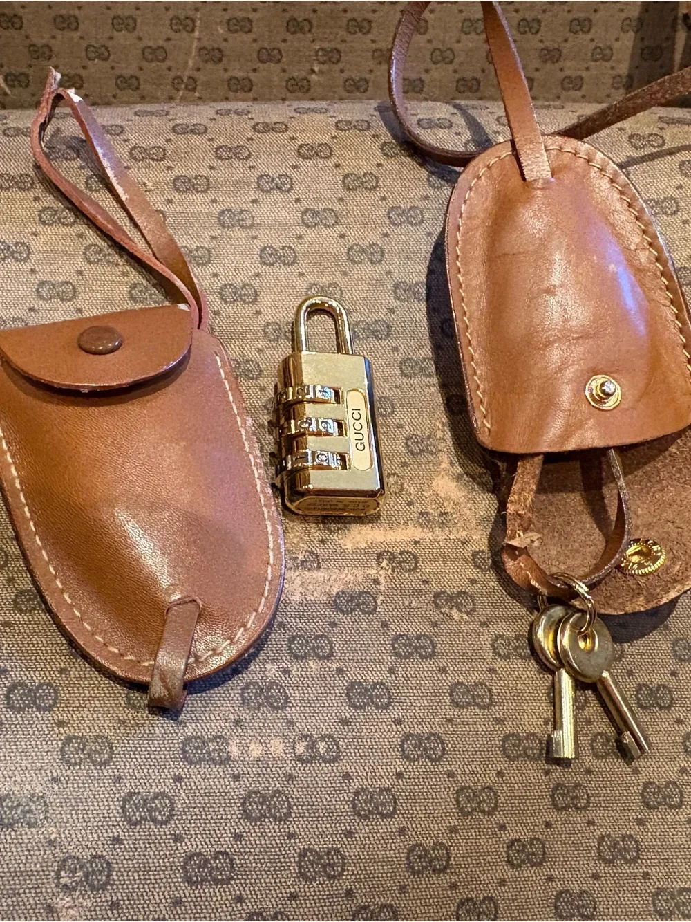 Gucci Black Suede and Brown Leather Duffel Bag Vintage Preowned